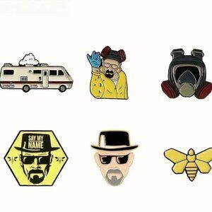 Breaking Bad Pin Collection, Enamel Pin Set, Walter White Pin